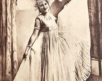 Theatrical Stage Costume /// Parisian Cabaret Portrait /// Original Antique French Postcard /// Year 1925