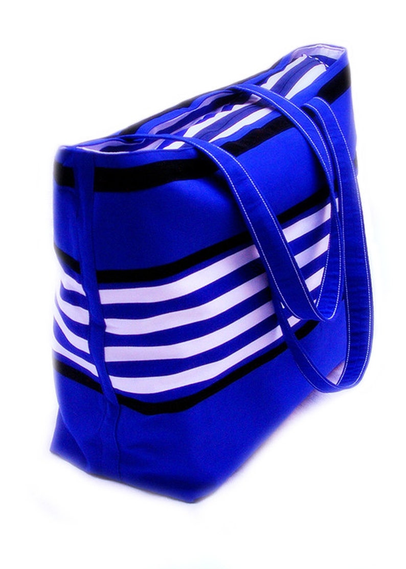 Extra large tote bag zippered top interior pockets custom Etsy