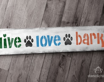 Dog Love 783-962 Stencil