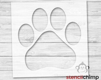 paw print stencil etsy