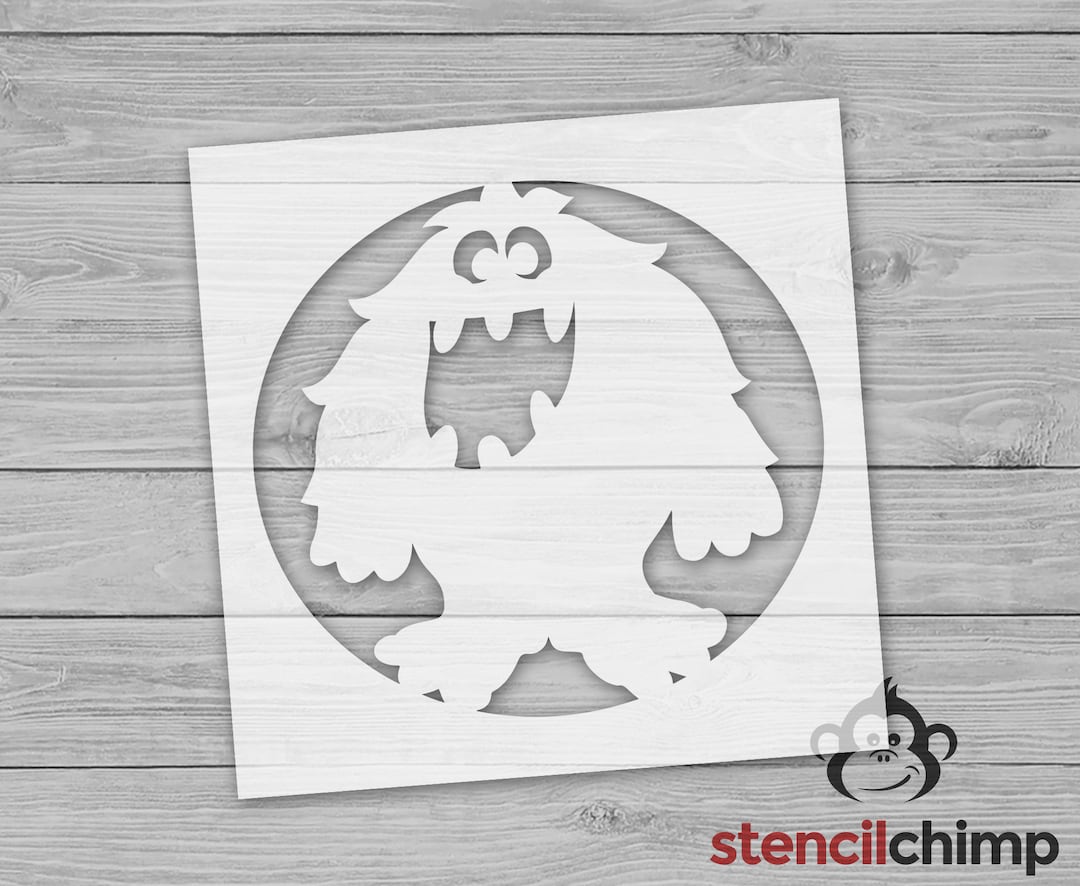 Cute Monster Stencil, Halloween Stencil for Kids Room, Cartoon Monsters ...
