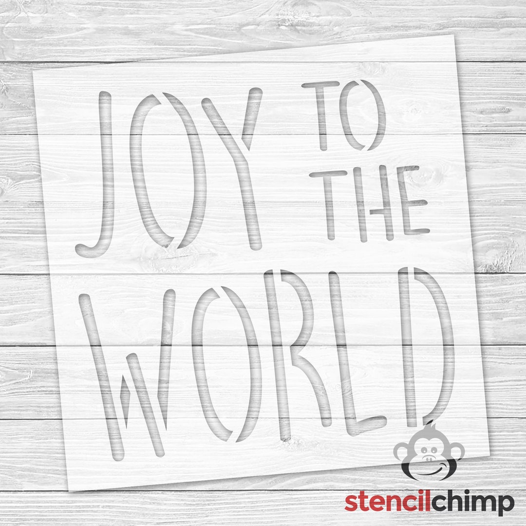 Joy to the World Stencil Christmas Stencil Holiday Stencil Etsy