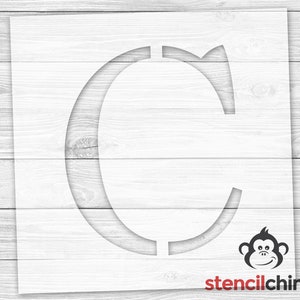 Letter C Stencil for Sign, Serif Letter Stencil, Monogram Letter Stencil, Vinyl, Reusable Plastic, Name Stencil, Wedding Gift, Home Decor