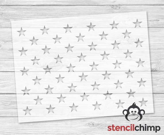  50 Stars Stencil - 4th of July Stencils, Star