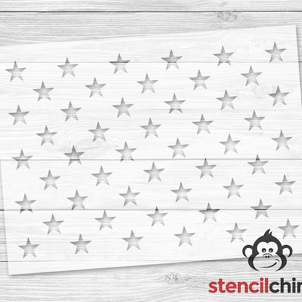 50 Stars Stencil | American Flag Stars for Patriotic Wood Sign | USA Flag Stencil for Americana Decor | Star Stencil for 4th of July