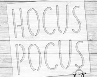 Hocus Pocus Stencil,  Cute Halloween Stencil, Trick or Treat Stencil,  October Stencil, Fall Stencil, Wicked Witch Stencil, Reusable Stencil