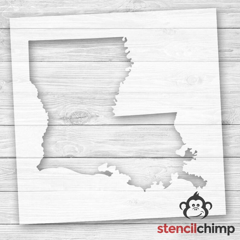 Louisiana State Outline Stencil Louisiana Stencil New - Etsy