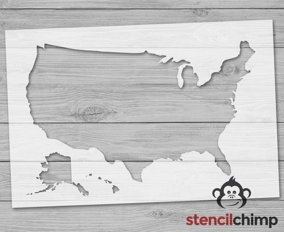 Stencil United States Outline Stencil USA Stencil for Wood - Etsy