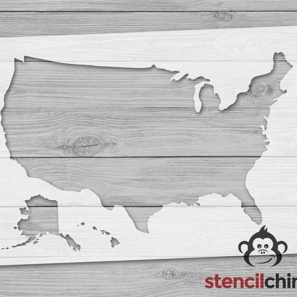 Stencil, United States Outline Stencil, USA stencil for wood sign, Patriotic Reusable Stencil for Wood, Vinyl, Fourth of July Craft