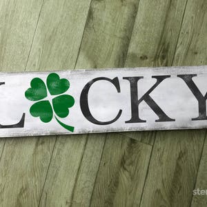 Lucky Stencil | St. Patrick's Day Stencil | Shamrock Stencil | Clover ...