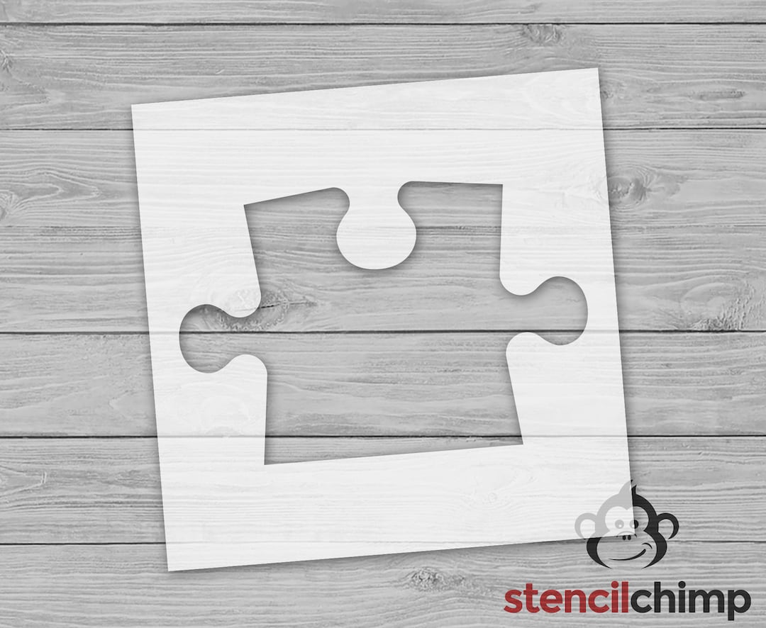 Puzzle Piece Stencil | Puzzle Stencil | Autism Stencil | Autism ...