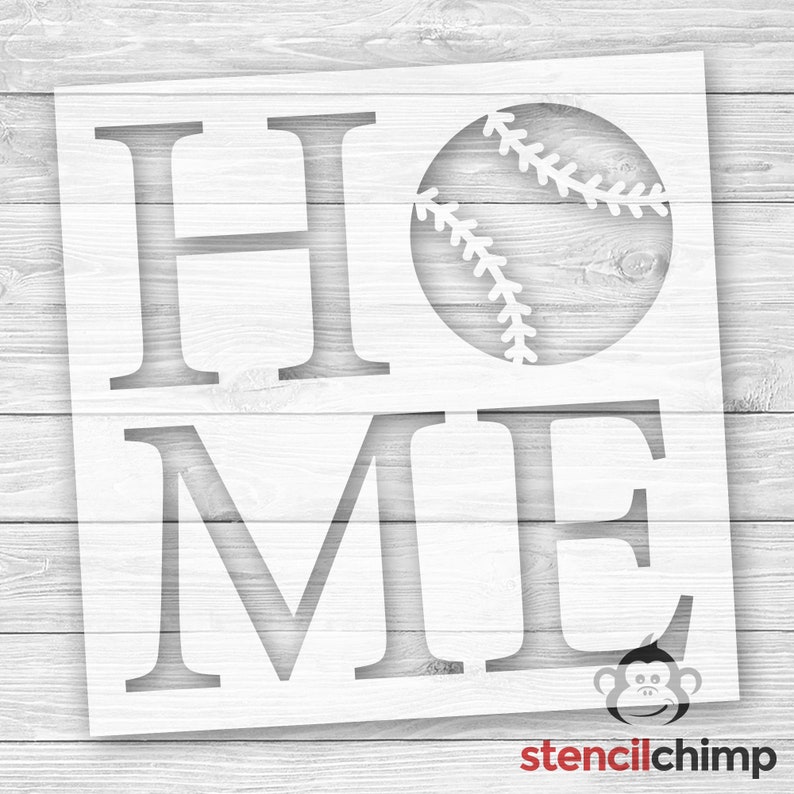 Baseball Stencil Home Stencil Sports Stencil for Wood Sign Etsy