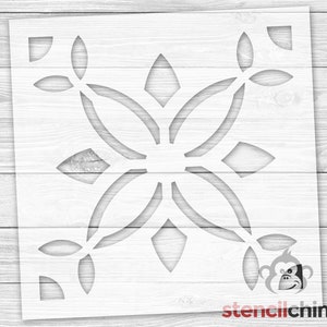 Reusable Tile Stencil | Decorative Tile Stencil for Paint | Ceramic Floor Tile Stencil for Painting | Repeating Pattern Stencil for wood