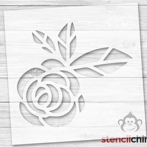 Rose Stencil | Flower Stencil for DIY crafts | Springtime Stencil for wood sign | Garden Stencil | Wall Art |  Reusable Stencil