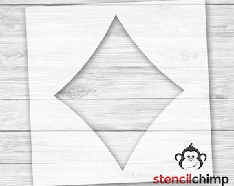 Diamonds Stencil | Playing Card Stencil | Card Stencil | Poker Game Stencil | DIY Pallet Art Stencil