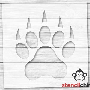 Bear Paw Stencil | Animal Paw Print Stencil | Large Paw Print Stencil | School Mascot Stencil | Art Stencil