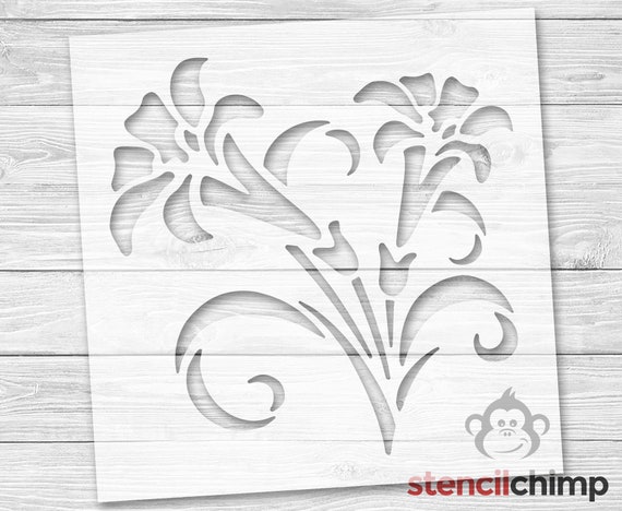 Stencil, Reusable Rose Stencil Sheet, Wild Flower Stencil, Spring Stencil,  Spring Themed Stencil, Flower Stencil, Tulip Stencil