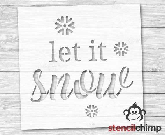 Stencil, Snowflake Stencil Christmas Stencil Winter Stencil Holiday Let It  Snow Winter Wonderland DIY Art Stencil 