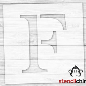 Letter F Stencil for Sign, Serif Letter Stencil, Monogram Letter Stencil, Vinyl, Reusable Plastic, Name Stencil, Wedding Gift, Home Decor