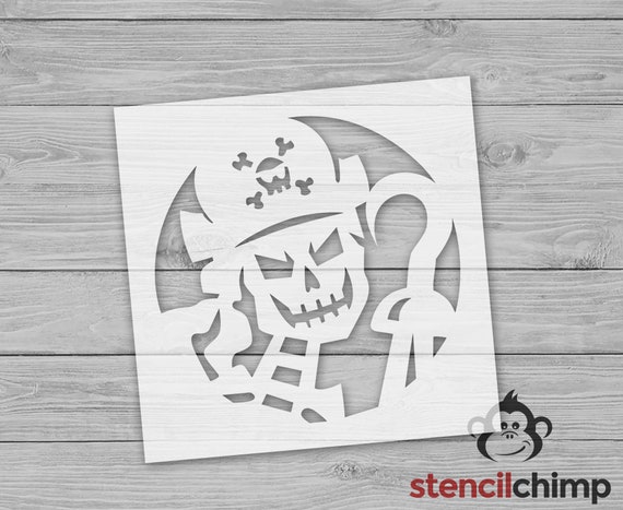 Cartoon Pirate Stencil, Pirate Pumpkin Carving Stencil, DIY Playful Pirate  Stencil for Kids Craft, Jolly Roger Stencil for Wood Sign - Etsy