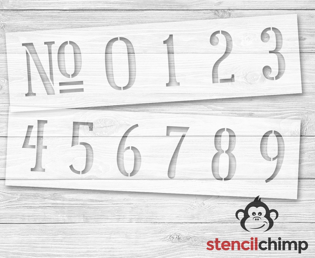 Numbers Stencil Curb Numbers Address Stencil Mailbox Stencil Curb