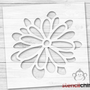 Daisy Stencil | Playful Flower Stencil for DIY crafts | Springtime Stencil for wood sign | Garden Stencil | Wall Art | Reusable Stencil