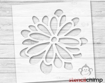 Daisy Stencil | Playful Flower Stencil for DIY crafts | Springtime Stencil for wood sign | Garden Stencil | Wall Art | Reusable Stencil