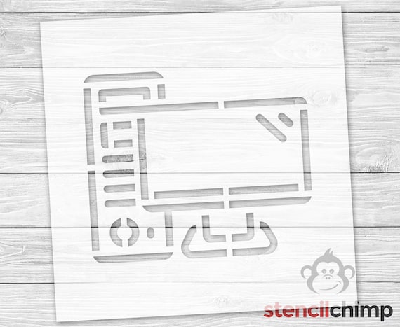 Computer Stencil Desktop Computer Stencil for DIY Pallet Art | Etsy