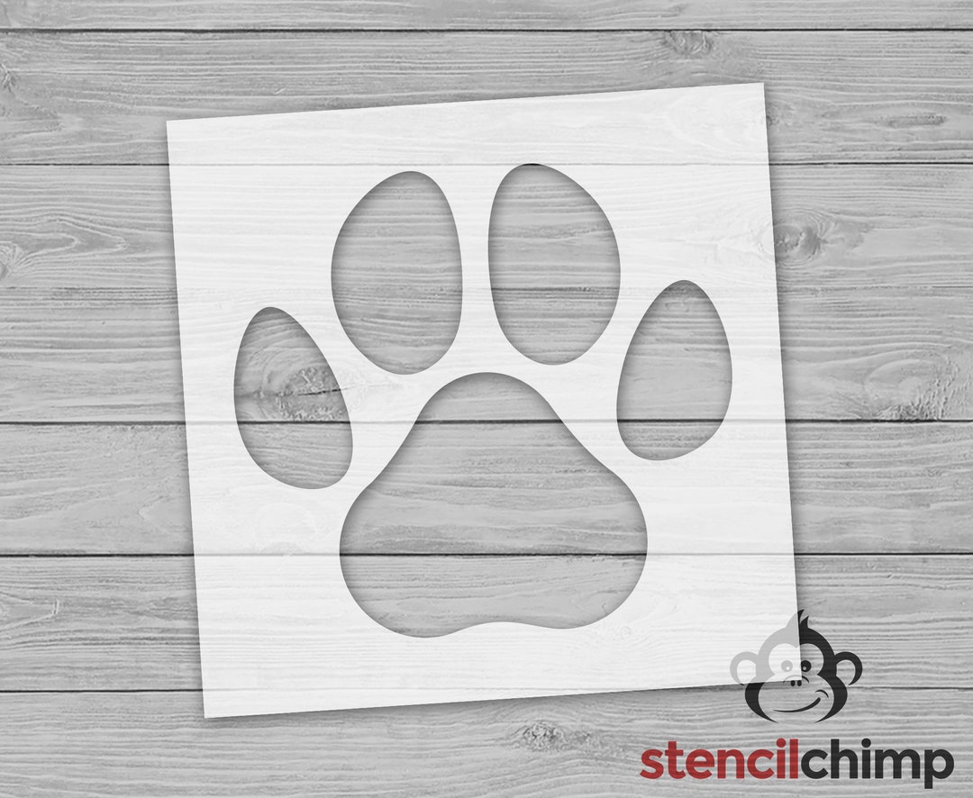 Tiger Paw Stencil Simple Animal Paw Stencil Large Tiger Paw Print