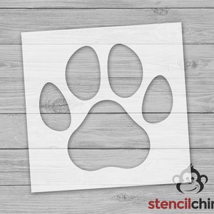Tiger Paw Stencil | Simple Animal Paw Stencil | Large Tiger Paw Print Stencil for School Mascot decor or Hunting Sign