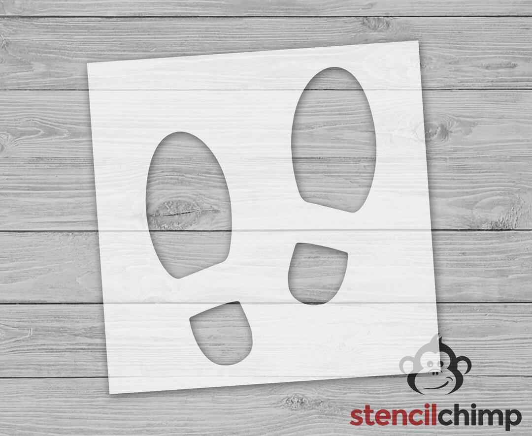 Shoe Print Stencil, Social Distance Stencil, Foot Print Stencil, Line ...