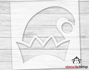 Elf Hat Stencil, Christmas Stencil, Cute Elf Stencil, Santa's Helper Stencil, Holiday Stencil, Vinyl Stencil, Plastic, Cookie Stencil, Craft
