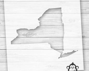 New York State Outline Stencil | New York Stencil | Empire State Stencil | NYC Stencil | DIY Art Stencil for Wood Sign | Map Stencil