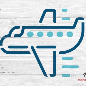 Airplane Stencil | Plane Stencil | Nursery Art | Playroom | Baby Shower Theme | Kid Craft | Gift | Party | Transportation | DIY Art Stencil
