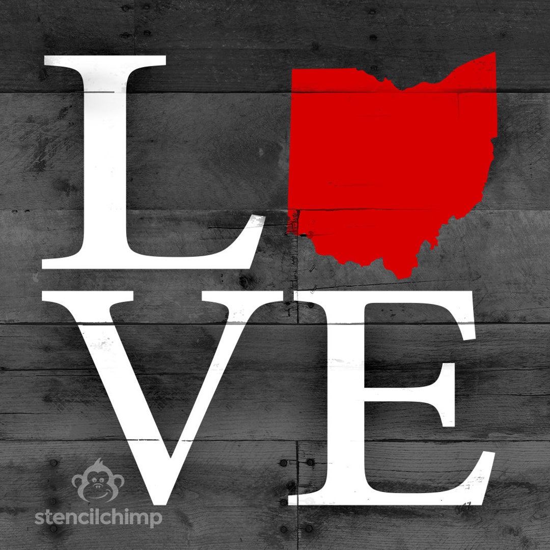 Stencil, Ohio State Stencil | Love Your Home State Stencil | Love Ohio ...