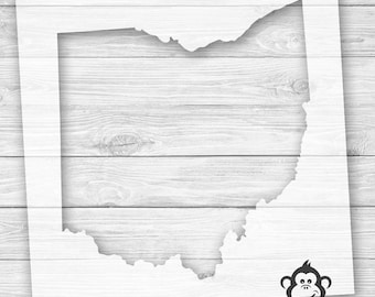 Stencil, Ohio State Stencil | State Outline | DIY Art Stencil for Man Cave | Ohio Stencil for Wood Sign