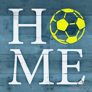 Soccer Stencil | Home Stencil | Sports Stencil for Wood Sign | DIY Pallet Art Stencil for Sports Fan | Soccer Ball Stencil
