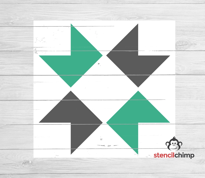 Barn Quilt Stencil Bundle, Quilt Block Stencil Set, Reusable or Vinyl Stencil, 4 in one, Martha Washington, Ohio Star and more image 3