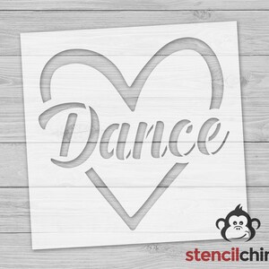 Dance Stencil,  Stencil for Dance Lover, Gift for Dancer, Recital Gift, Dance Bag, Room Decor, DIY Craft for Painting, Pallet Art