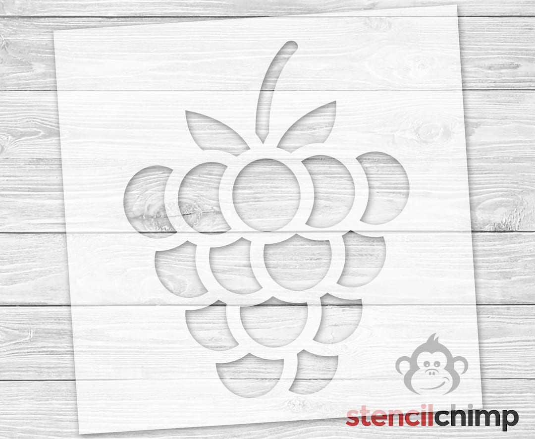 Grape Stencil | Fruit Stencil | Summer Stencil | Wine Stencil ...