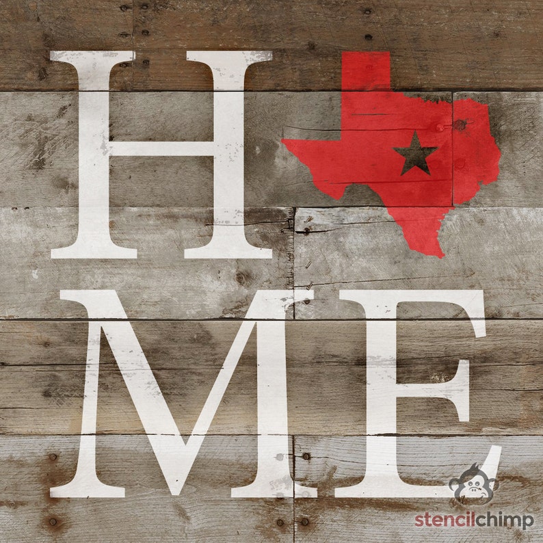 Stencil Love Your Home State of Texas Texas Stencil Texas - Etsy