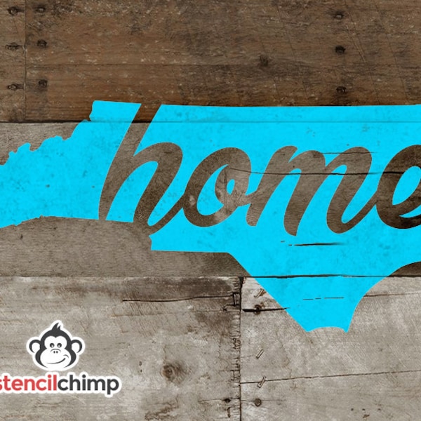 Stencil, North Carolina Stencil | Home is North Carolina | State Stencil | DIY Art Stencil | NC Home Stencil for Pallet Art