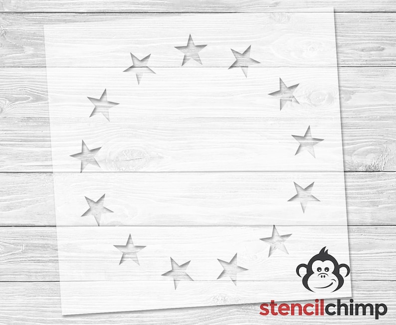 Betsy Ross Flag Stencil Star Stencil Patriotic Stencil | Etsy