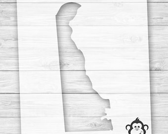 Delaware State Outline Stencil |  DIY Pallet Art Delaware Stencil |  United States of America | State Stencil for Wood Sign | Map Stencil