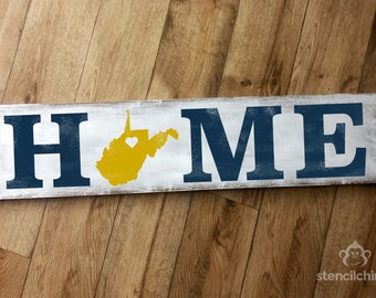 Stencil, West Virginia Stencil, Love Your Home State Stencil, WV Home Stencil, Wall Art Stencil for Wood Sign