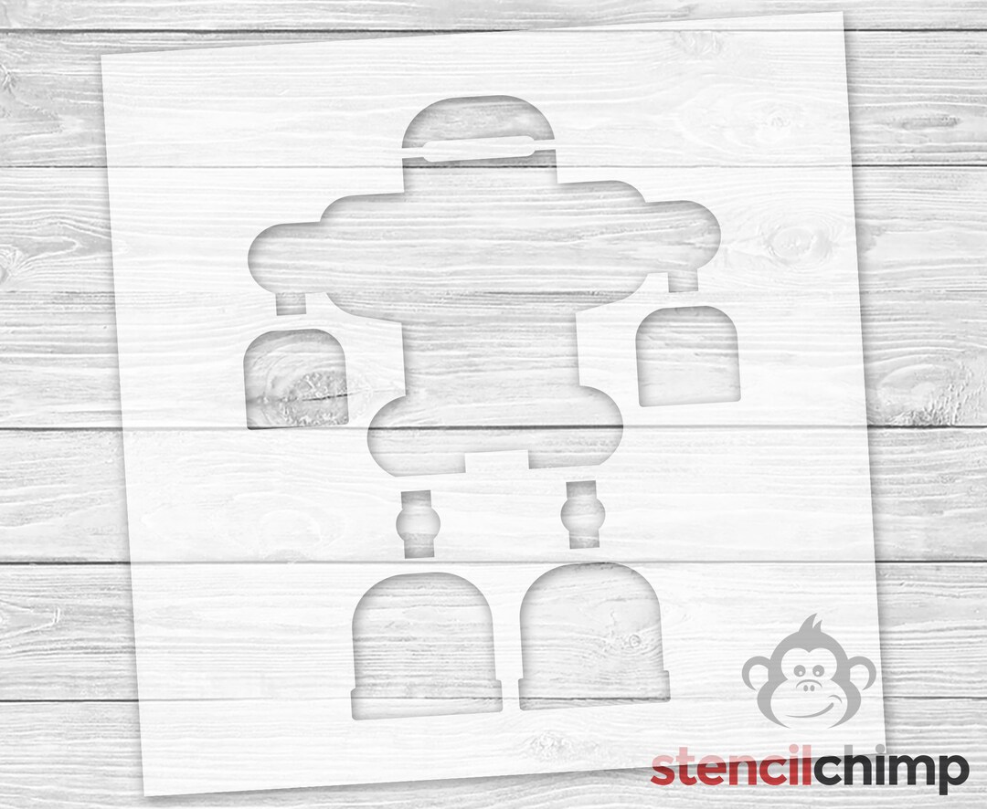 Robot Stencil | Kid Stencil | Nursery Art | Playroom | Baby Shower ...