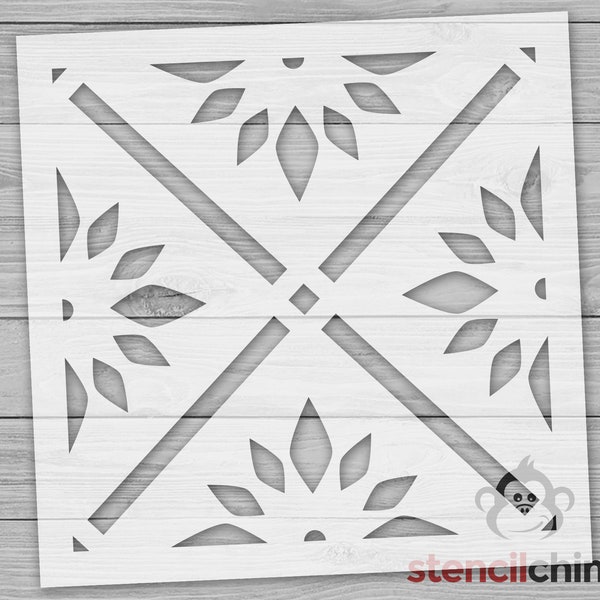Reusable Tile Stencil, Decorative Tile Stencil for Paint, Ceramic Floor Tile Stencil for Painting, Repeating Pattern Stencil for wood