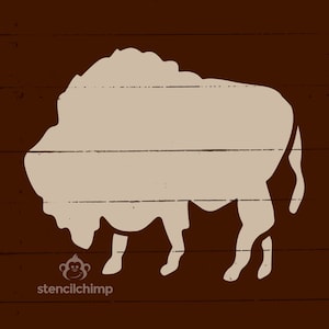 Buffalo Stencil |  Bison Stencil | Indian Stencil | Animal Stencil | Western Decor | Western Stencil | Cowboy Stencil | Great Plains Stencil