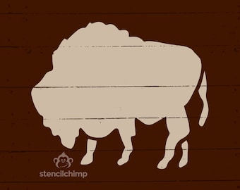 Buffalo Stencil: Wild West Decor, Bison, Cowboy