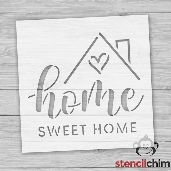 Home Sweet Home Stencil, Farmhouse stencil, Housewarming Stencil, Fireplace Sign, Stencil for Gift, DIY wood art Stencil, Craft